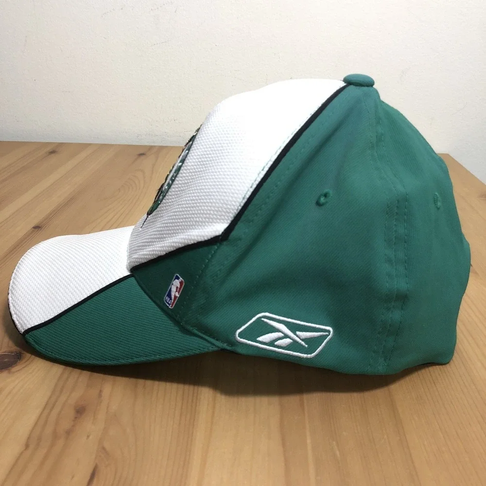 Boston Celtics Reebok Flexfit NBA Embroidered Cap Hat OSFA Green White